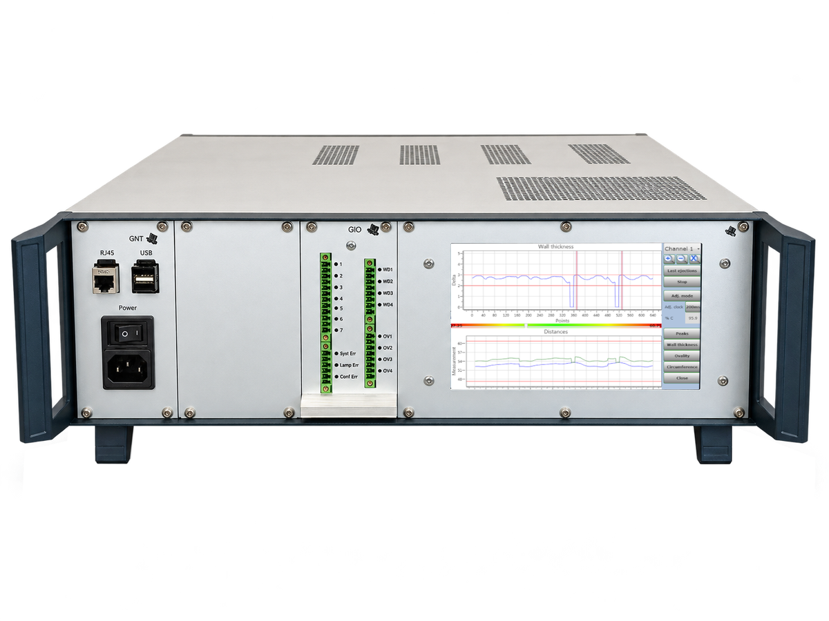 GDM Glasdickenmesssystem mit Messeinschüben und Display