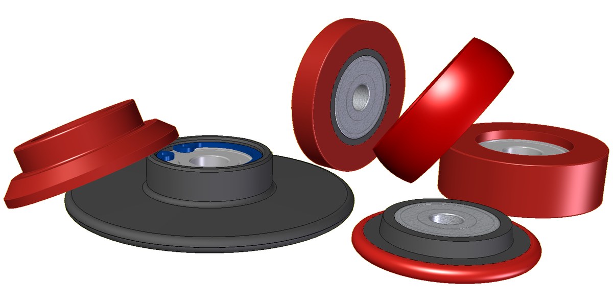 Kundenspezifische Sternrollen in unterschiedlichen Formen (CAD-Darstellung)
